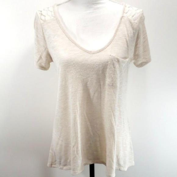 《Neon Soul》Cream Neutral Lace Top Sz XL Blouse - Picture 1 of 8